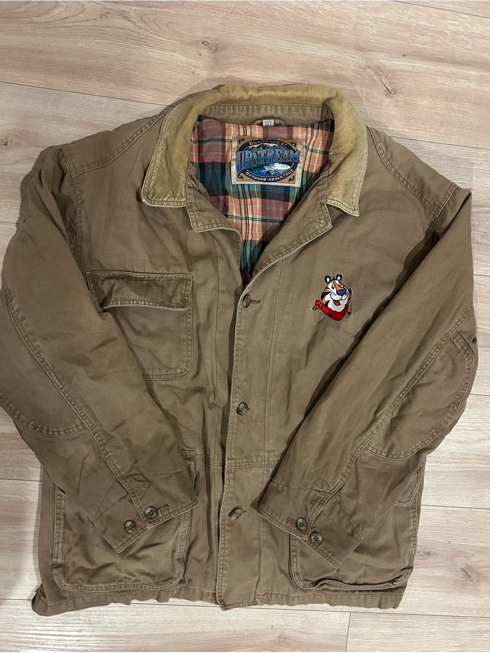 Vintage Disney Tigger Embroidered Dunbrooke Upstream Jacket Brown Workwear - Picture 1 of 10